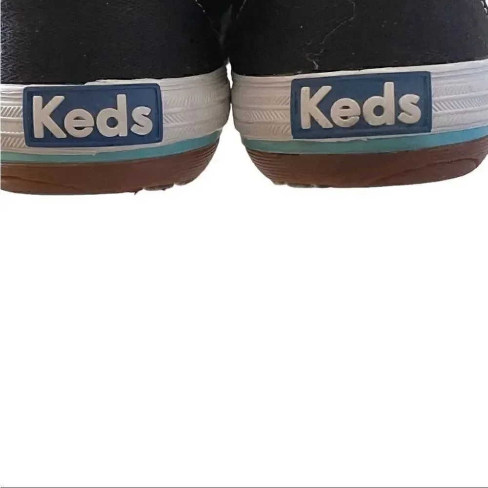 Keds Black Slip On Canvas Ortholite Flats Woman's Comfortable Shoes SZ 6
